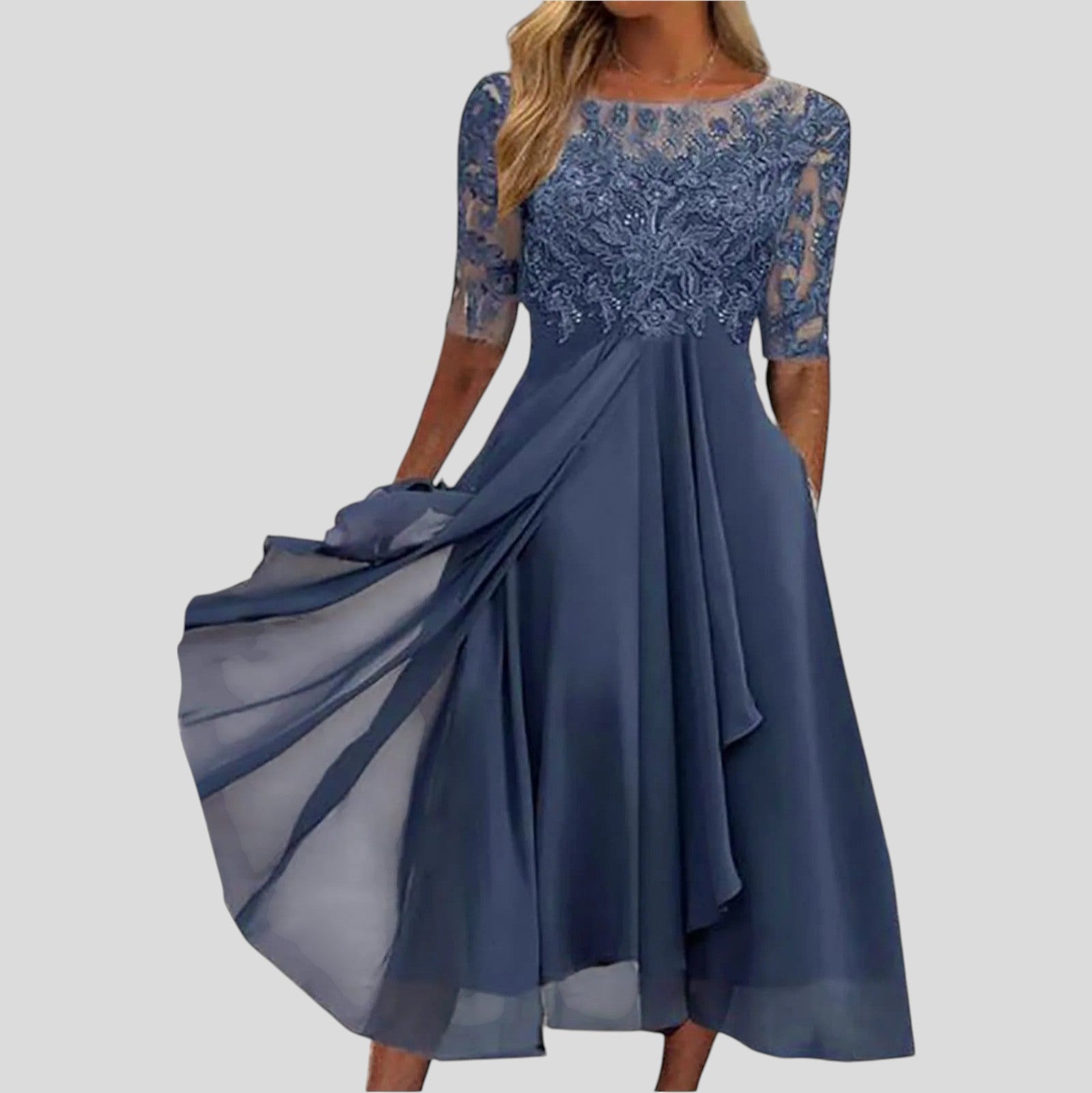Zaria™ – Lace Embroidered Dress