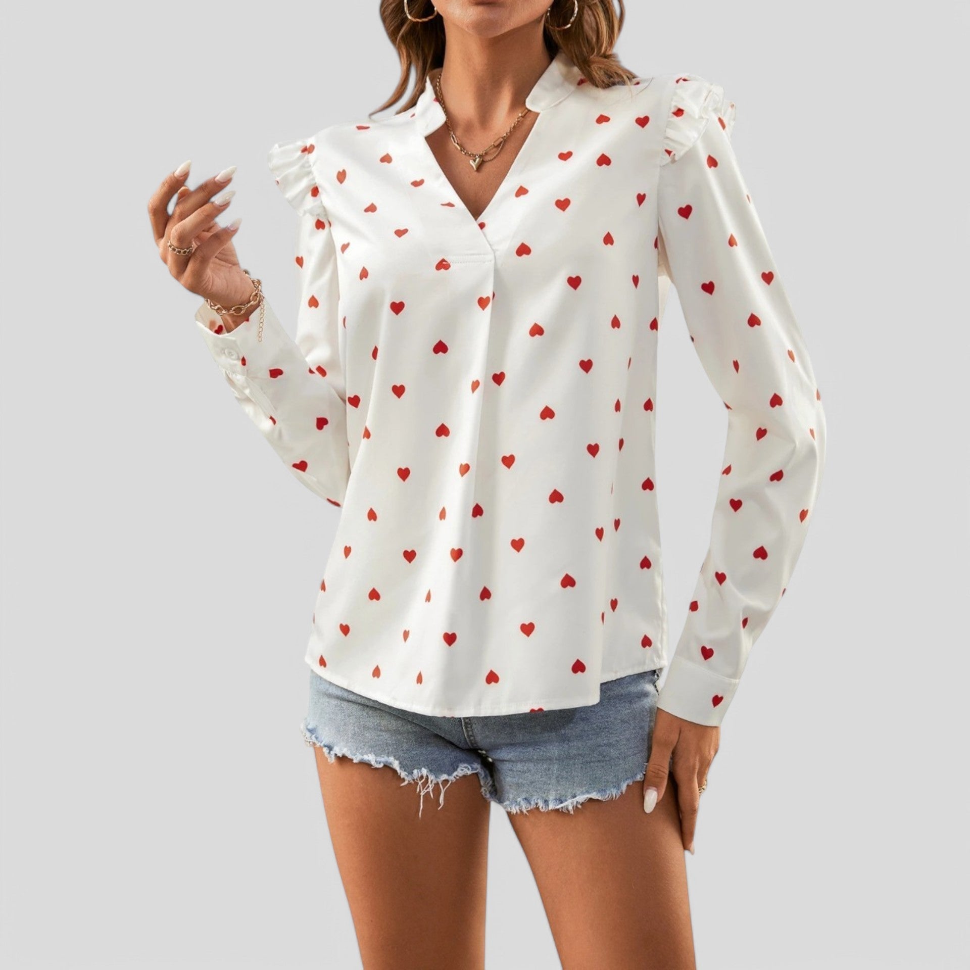Sophia™ – Fresh Long Sleeve Collared Blouse